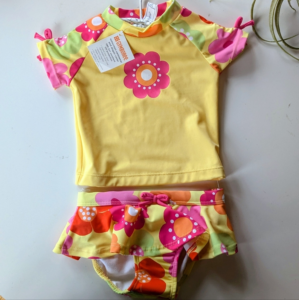 ✨ Gymboree Baby Girls Swim Set – NWT – Size 6–12 Months (UPF 50+) ✨